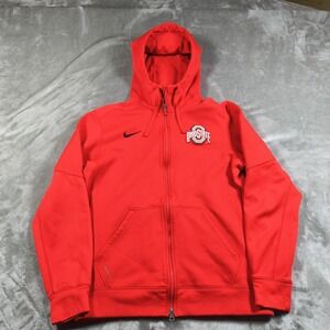 Ohio State Buckeyes Hoodie Mens Medium Nike Full Zip Therma Fit Waffle Knit NCAA